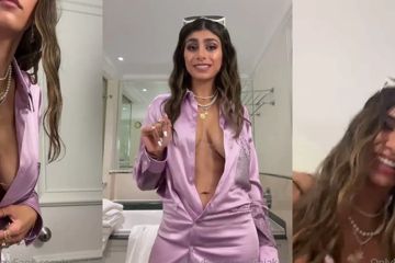 Mia Khalifa's Bathroom Solo Show Exposed: A Leaked Video of Her Nude Striptease Revealed to Fans Worldwide.